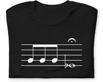Camiseta con las primeras notas de la quinta sinfonía de Beethoven - Divertida camiseta del profesor Ludwig Van Beethoven - Amante de la música clásica - Orquesta sinfónica - Regalo de compositores ingeniosos