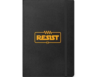 Quaderno con copertina rigida e barzelletta sull'ingegneria elettrica Resist, regalo per ingegneri, elettricisti, professori di fisica, regalo per lui