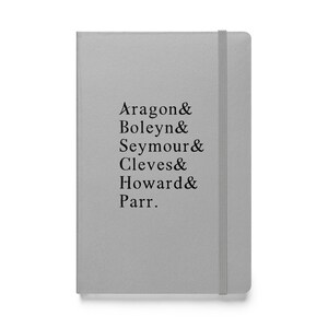 Tudor History Six Wives of Henry VIII Hardcover Bound Notebook, Gift