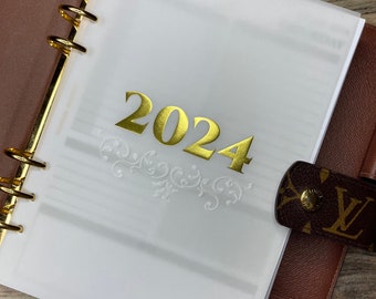 2024 Daily Dated Planner Inserts Suitable for the LV GM Agenda, A5 6 ring agenda, filofax with rose gold or gold gilt edges SECONDS