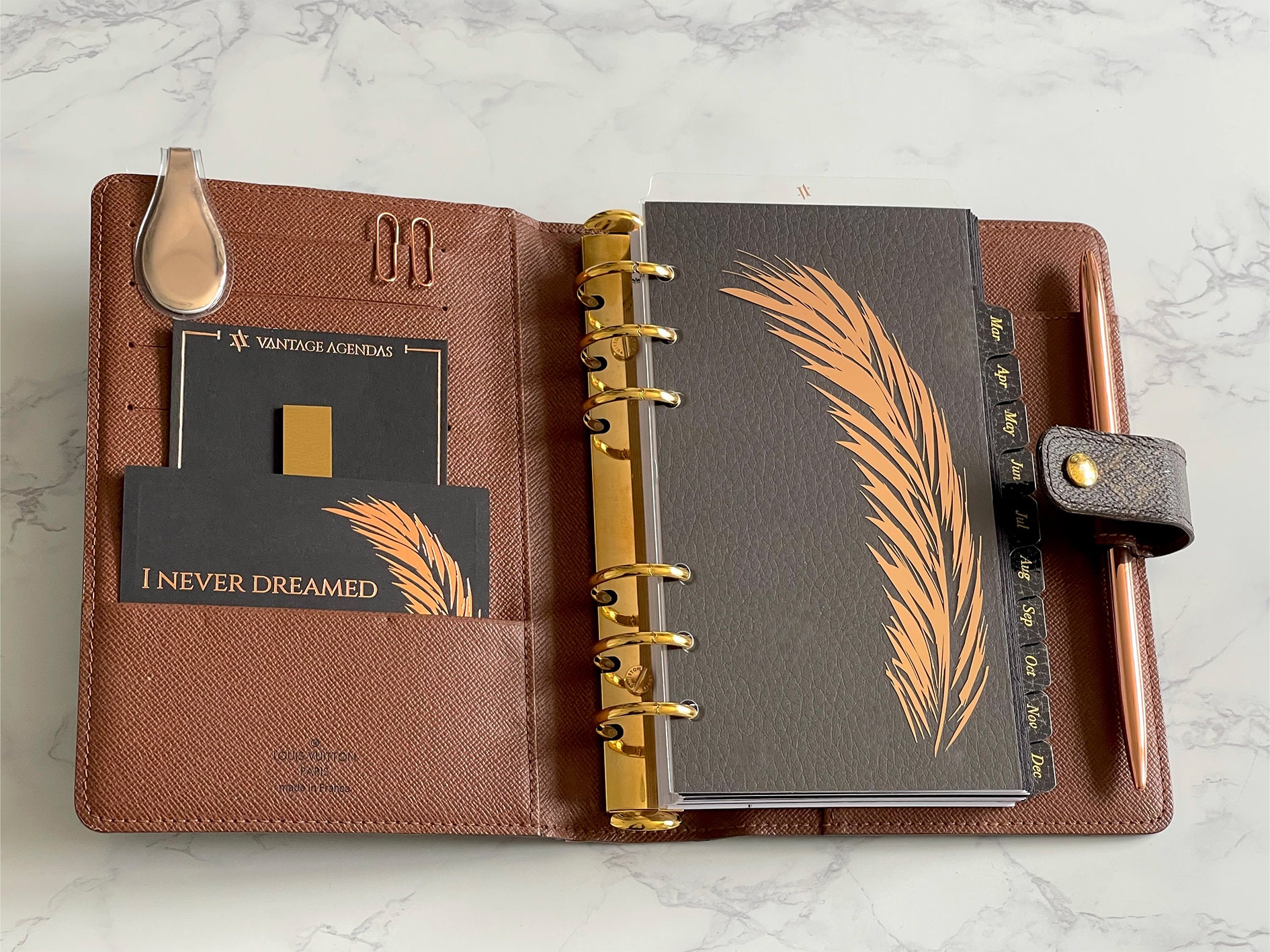 Buy Planner Dashboard Rose Gold A5 A6 Personal and Pocket Size