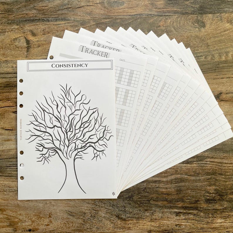 Tracker Tree Image Tracker Tree With 9 Sticker Sheets Bundle A5 - Etsy
