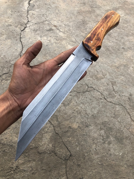 Handmade Antiqued 5160 Spring Steel Viking Seax Knife