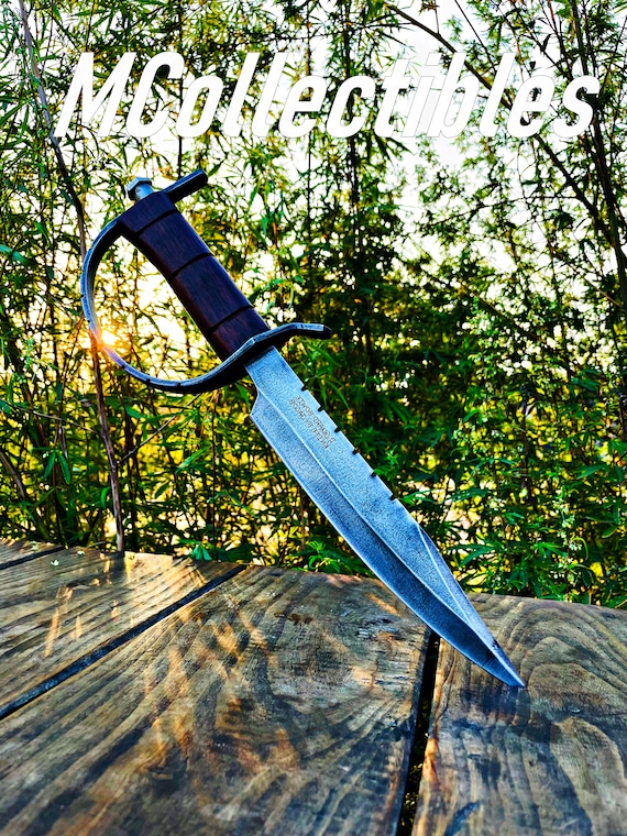 Handmade D Guard Bowie Knife | 5160 Spring Steel Hunting, Survival, Tactical Knife