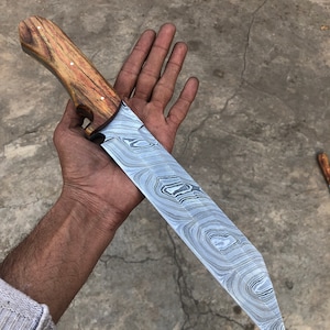 Custom Handmade Damascus Steel Viking Medieval Seax 6mm ,Gift For Him, Gift For Her, Gift For Father