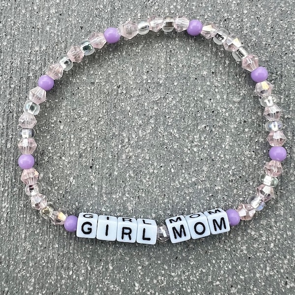 Girl Mom Bracelet - Custom Beaded Bracelet