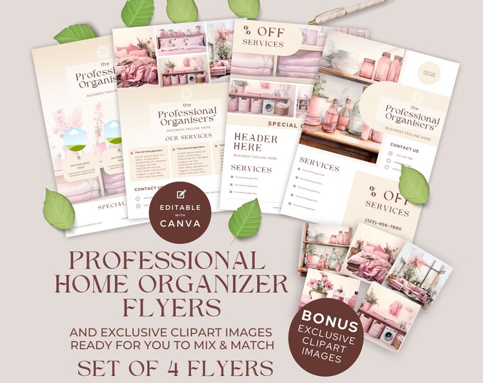 Home Organizer Flyer, Organization Marketing Template for Professional ...