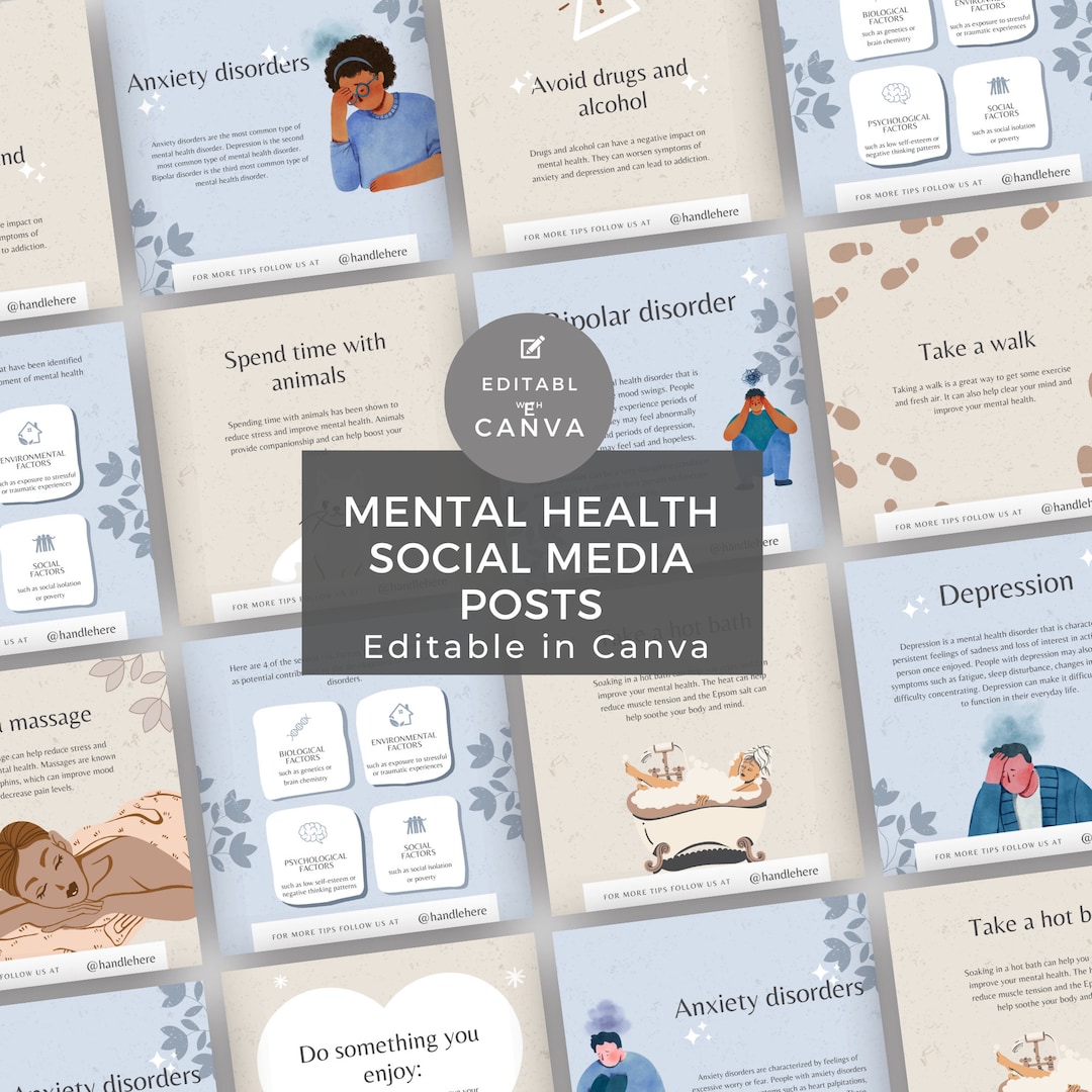 Canva Template Mental Health Quotes Instagram Templates Therapist Quote ...