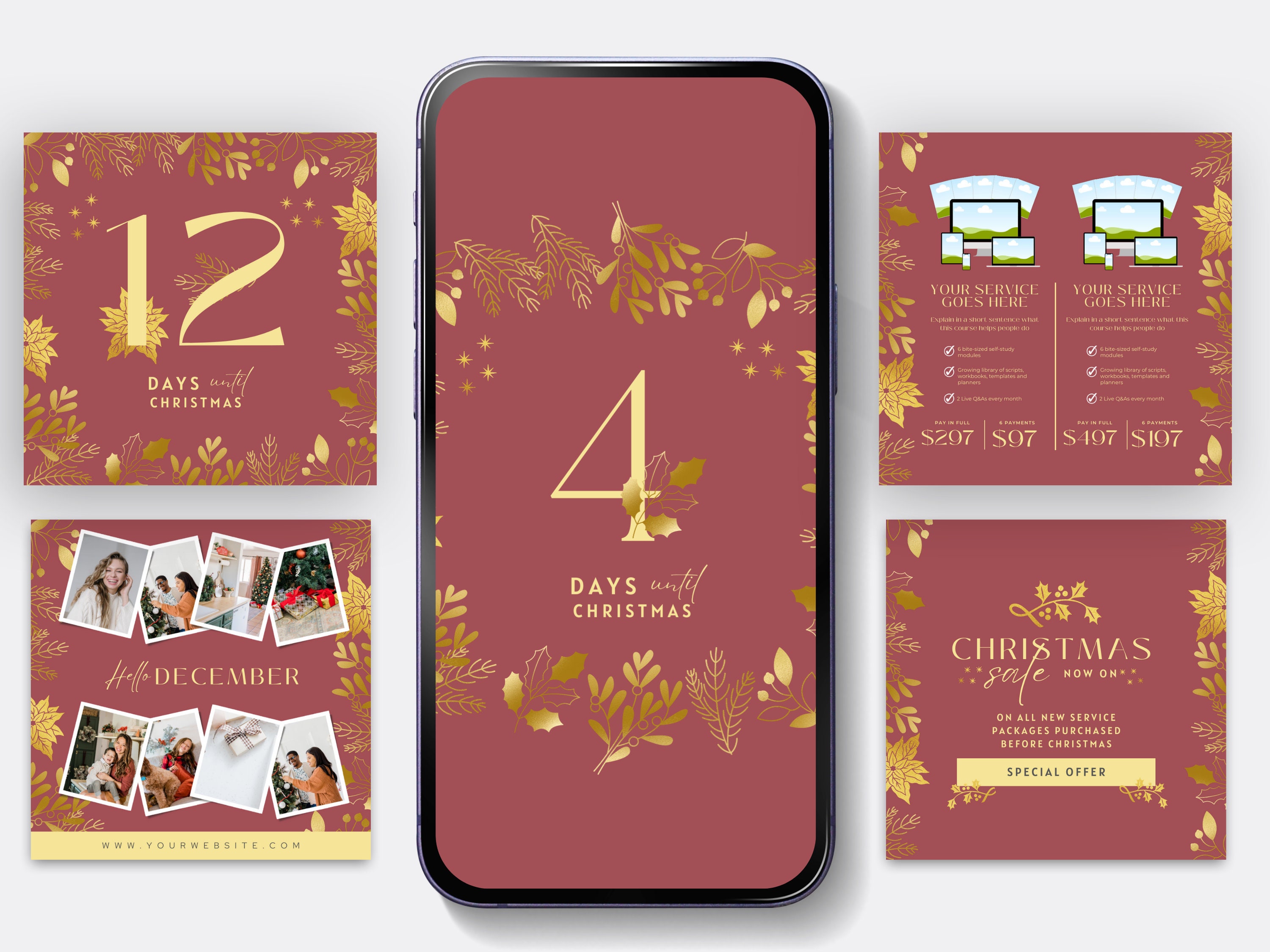 12 Days of Christmas Sale Template, Christmas Social Media Content 12 Days of Christmas Sale Template, Christmas Social Media Content