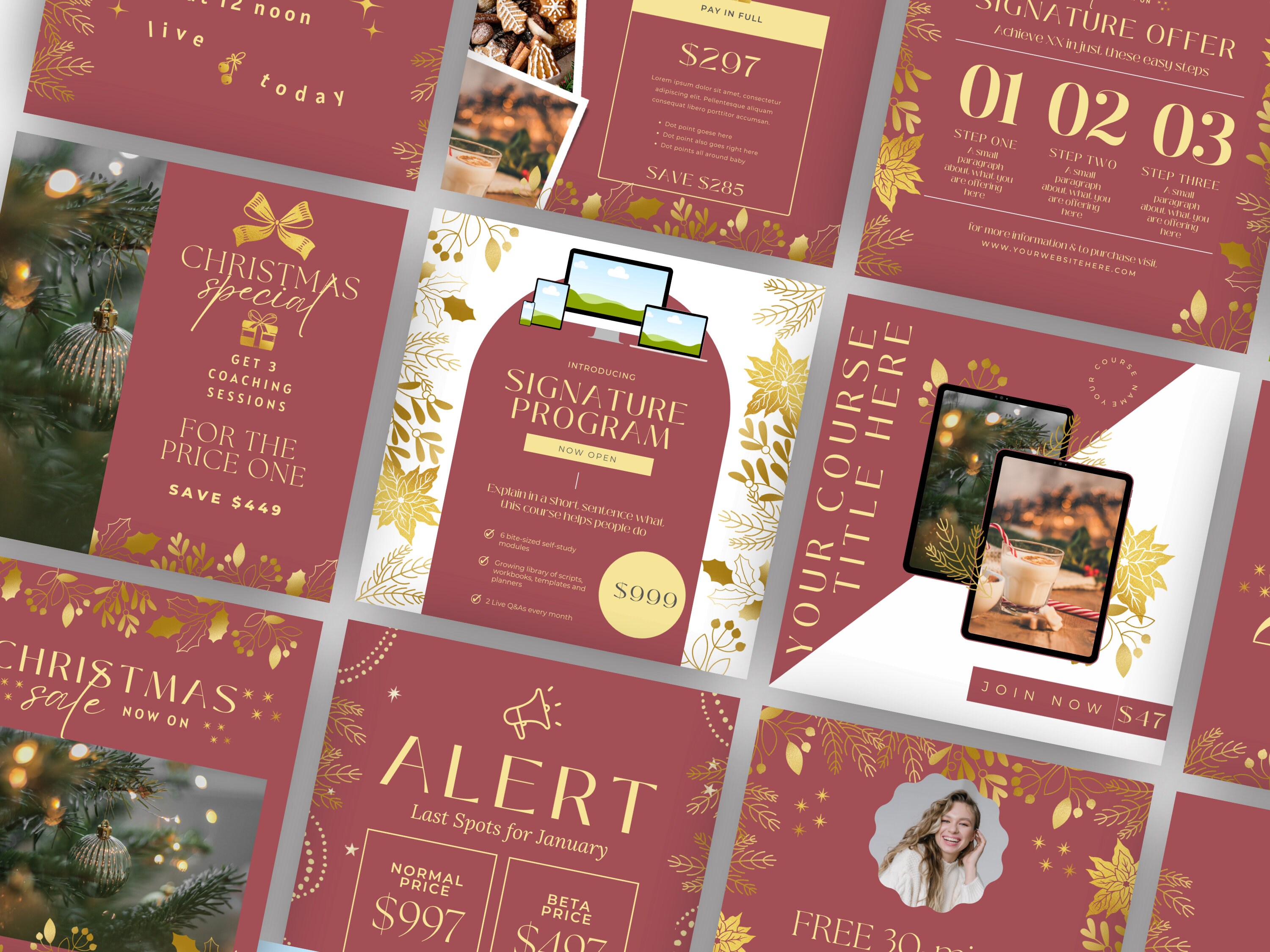 12 Days of Christmas Sale Template, Christmas Social Media Content 12 Days of Christmas Sale Template, Christmas Social Media Content