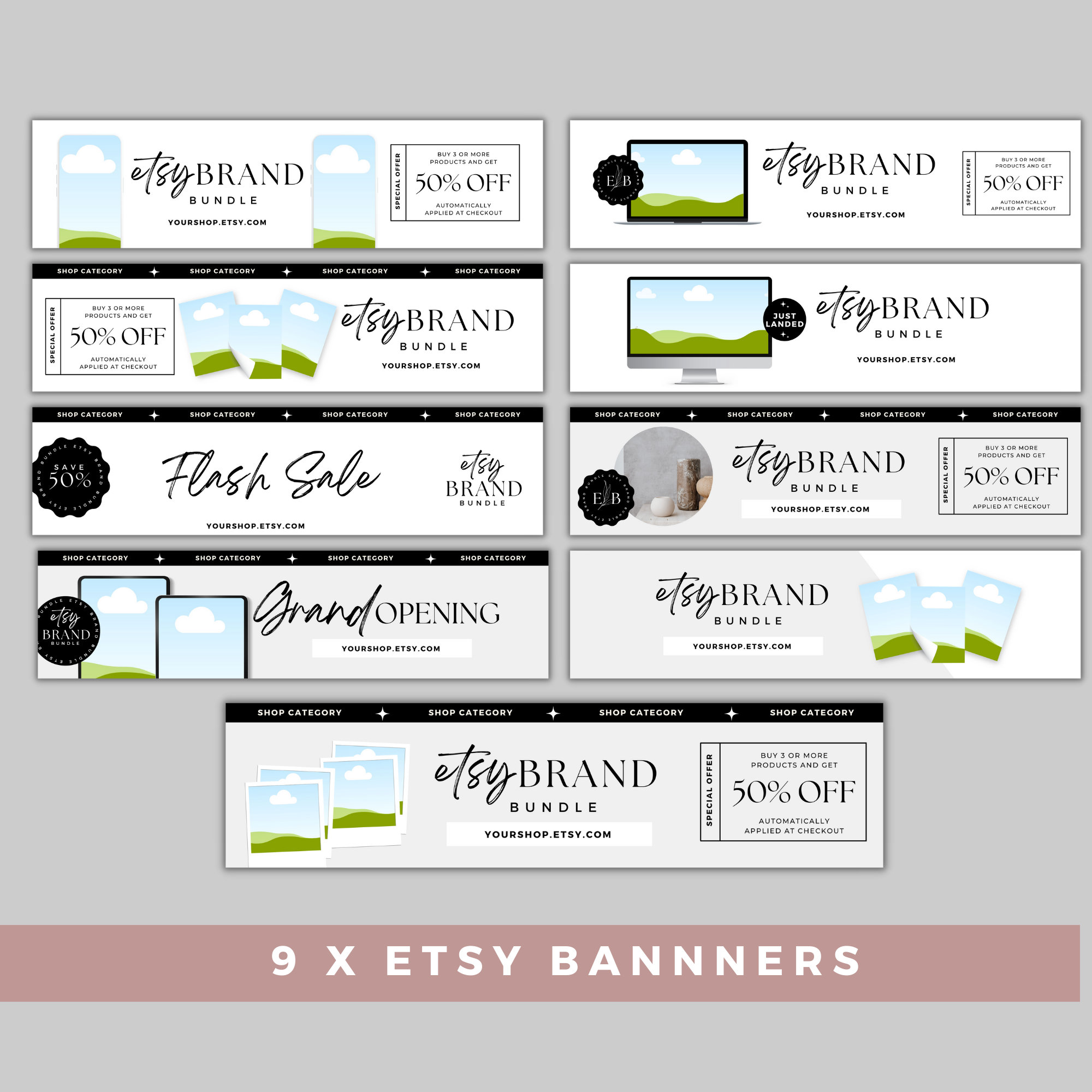 Etsy Mockup Templates Digital Downloads Canva, Digital Products ...