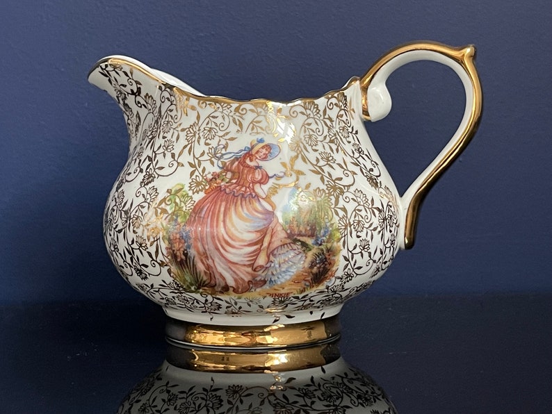 Vintage Lubern Bone China 22kt Gold Pinkie Tea Set Items Etsy