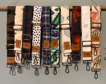 Give as a gift customizable, daily, colorful, stylish, adjustable and portable handmade patterned bag straps.