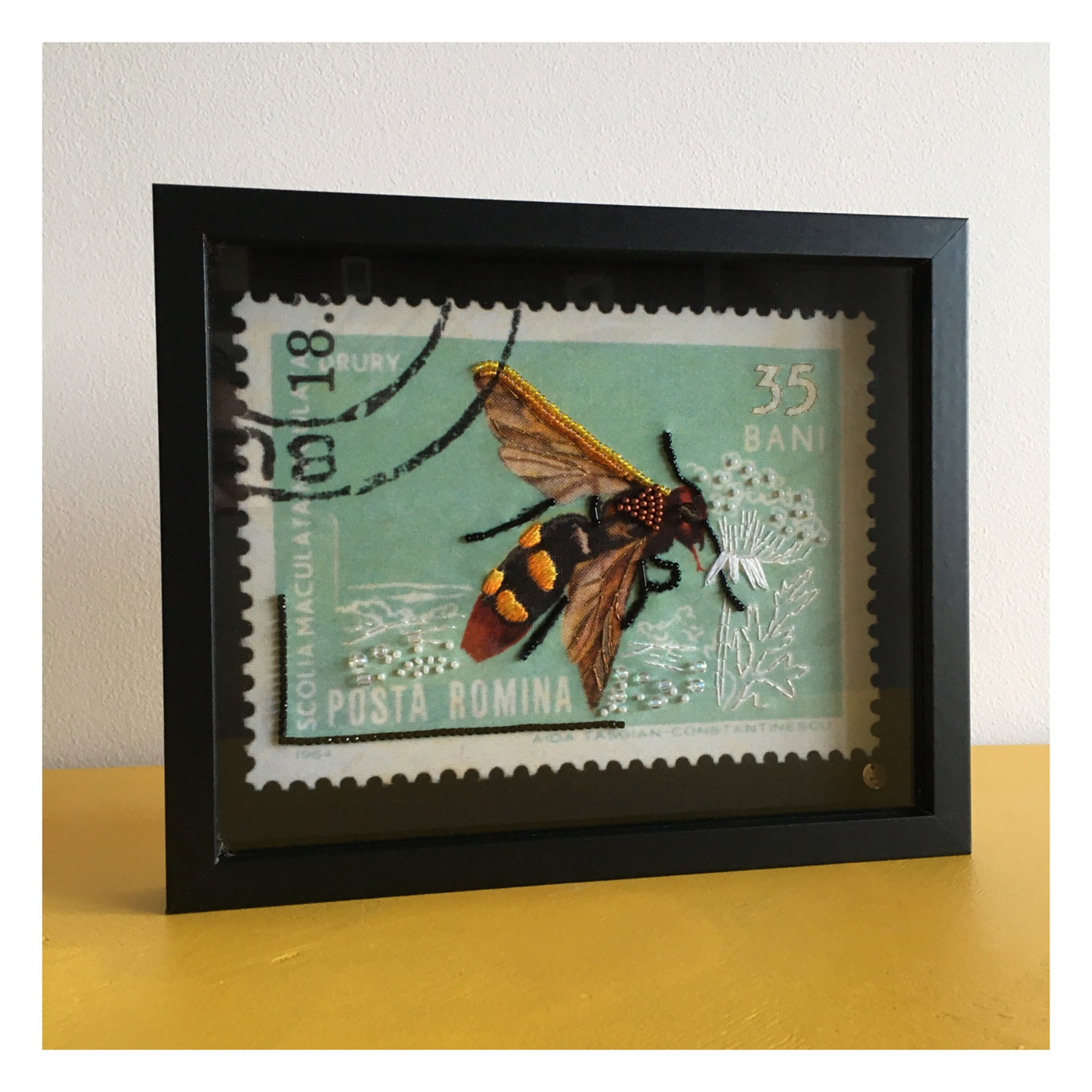 Cadre Timbre Scolia Maculata - Les Bestioles d'agathe