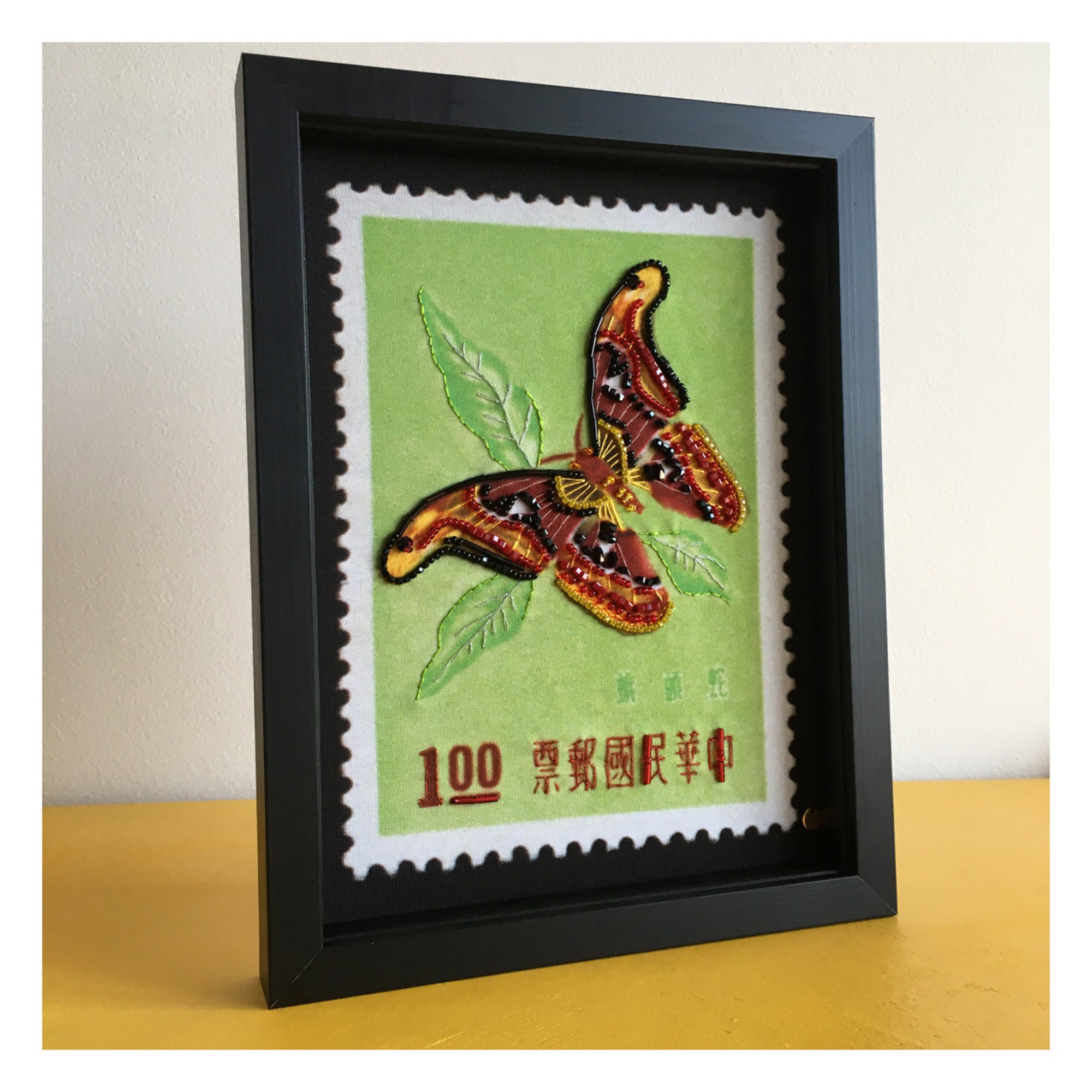 Cadre Timbre Attacus Atlas - Les Bestioles d'agathe