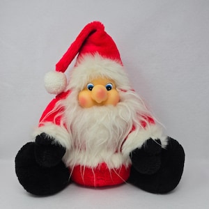 Animal Toy Imports 14&quot; Santa Claus Plush Rubber Face Vintage 1985 Christmas USA