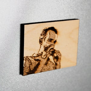 Foto magnetica personalizzata su legno