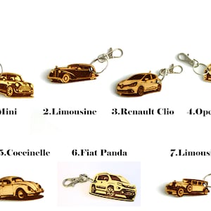 Car key ring, model of your choice - Engraving possible on the back
