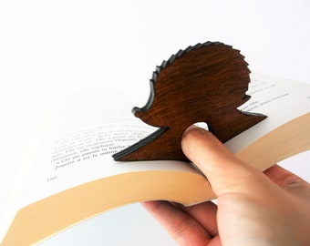 Portaperlas de madera modelo erizo - soporte de lectura