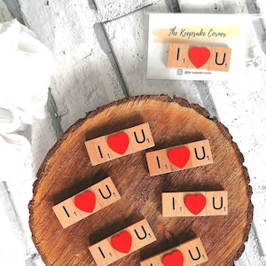 Heart I Love You | Me and You | Initials Love Magnet Keepsake Valentines Anniversary Gift