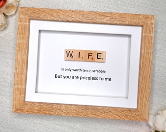 Wife You Are Priceless To Me Gift Frame | Wedding Anniversary Birthday Gift