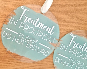 Shhhh Treatment Beauty In Progress Do Not Disturb Quiet Door Hanger Sign Spa