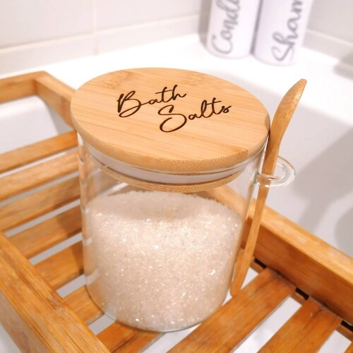 Engraved 5 Litre Bath Bomb Storage Jar With Cork Lid Etsy