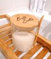 Engraved Bamboo Bath Salts Storage Glass Jar With Spoon 