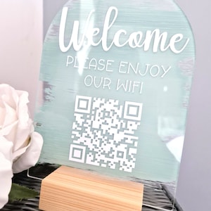 WiFi / Menu Acrylic Sign QR code