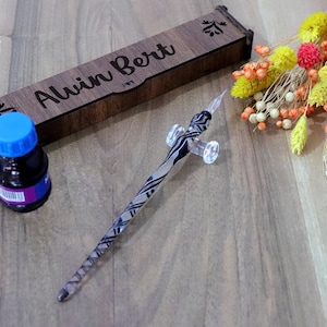Glass Calligraphy Flower Pen Set, Glass Pen Gift Box Set, Gift for Friend,  Glass Dip Pen Sets, Glass Pen With Ink, Back to School, Colorful 