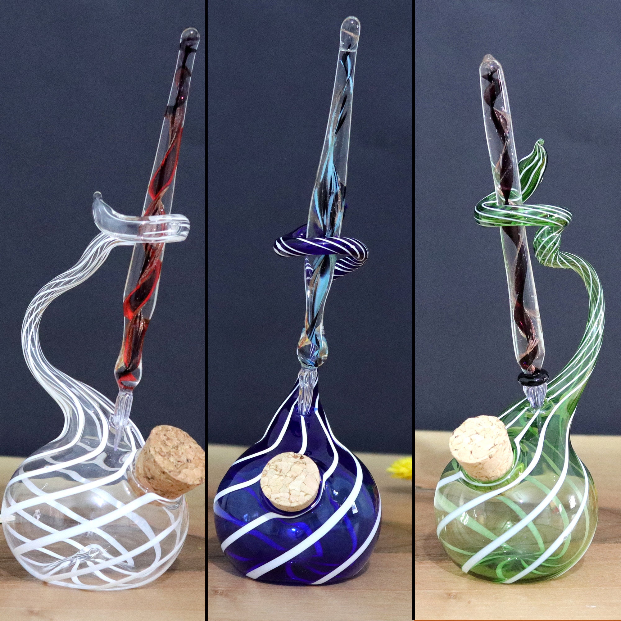 Spiral Inkwell  Murano glass inkwell in Murano glass