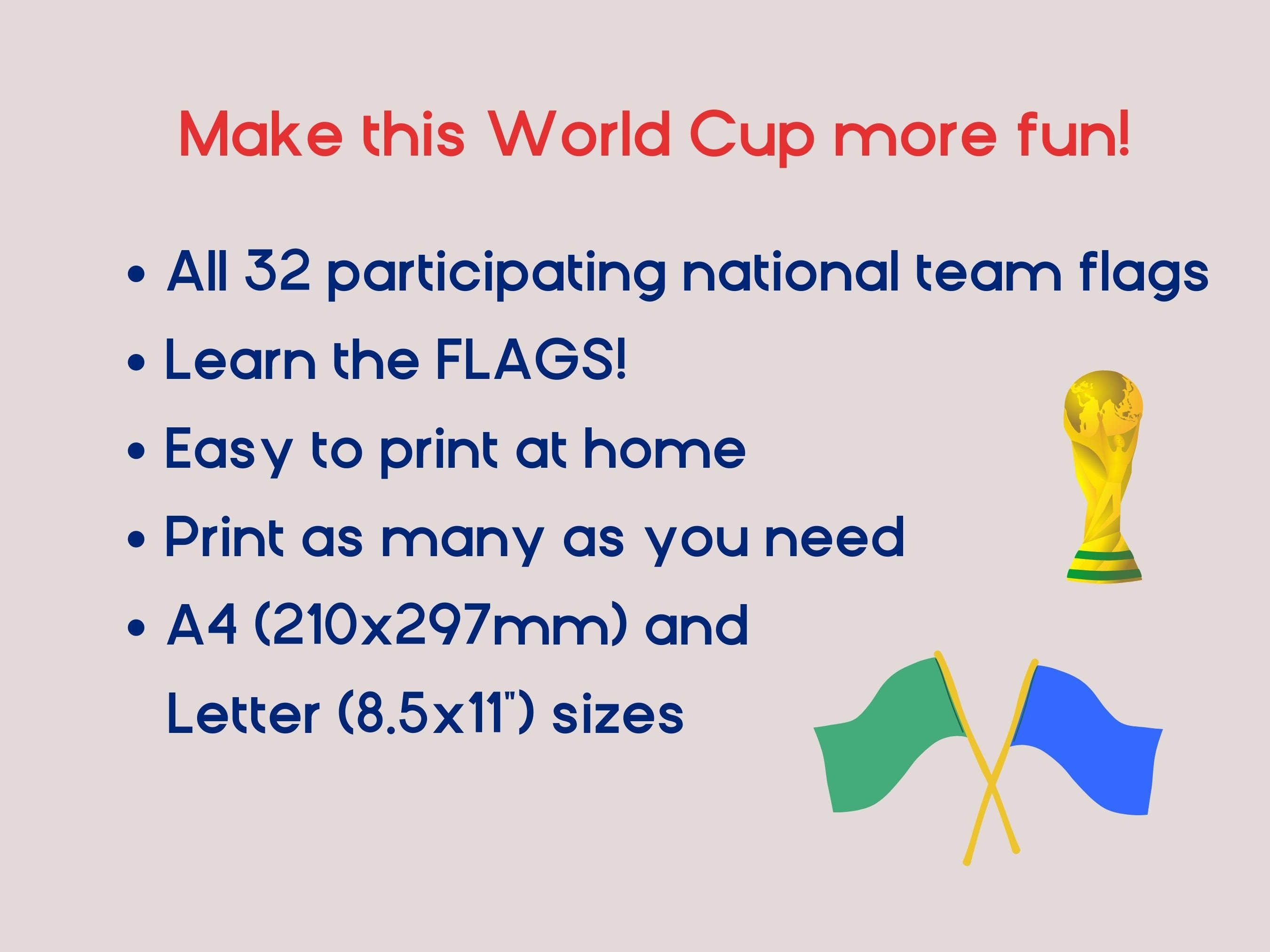 Football World Cup 2022 BINGO Party Game Qatar 2022 National Etsy