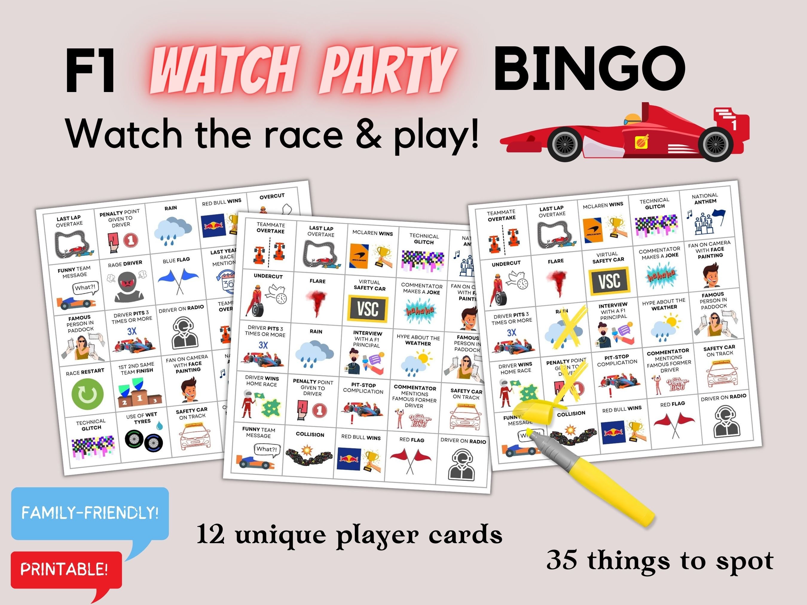 F1 BINGO Printable Watch Party Game Formula 1 Bingo Etsy f1-bingo-printable-watch-party-game-formula-1-bingo-etsy