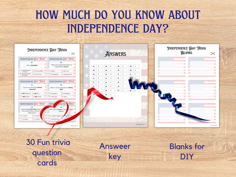 Independence Day Trivia Game: Printable 4th of July Quiz (PDF) - Etsy UK