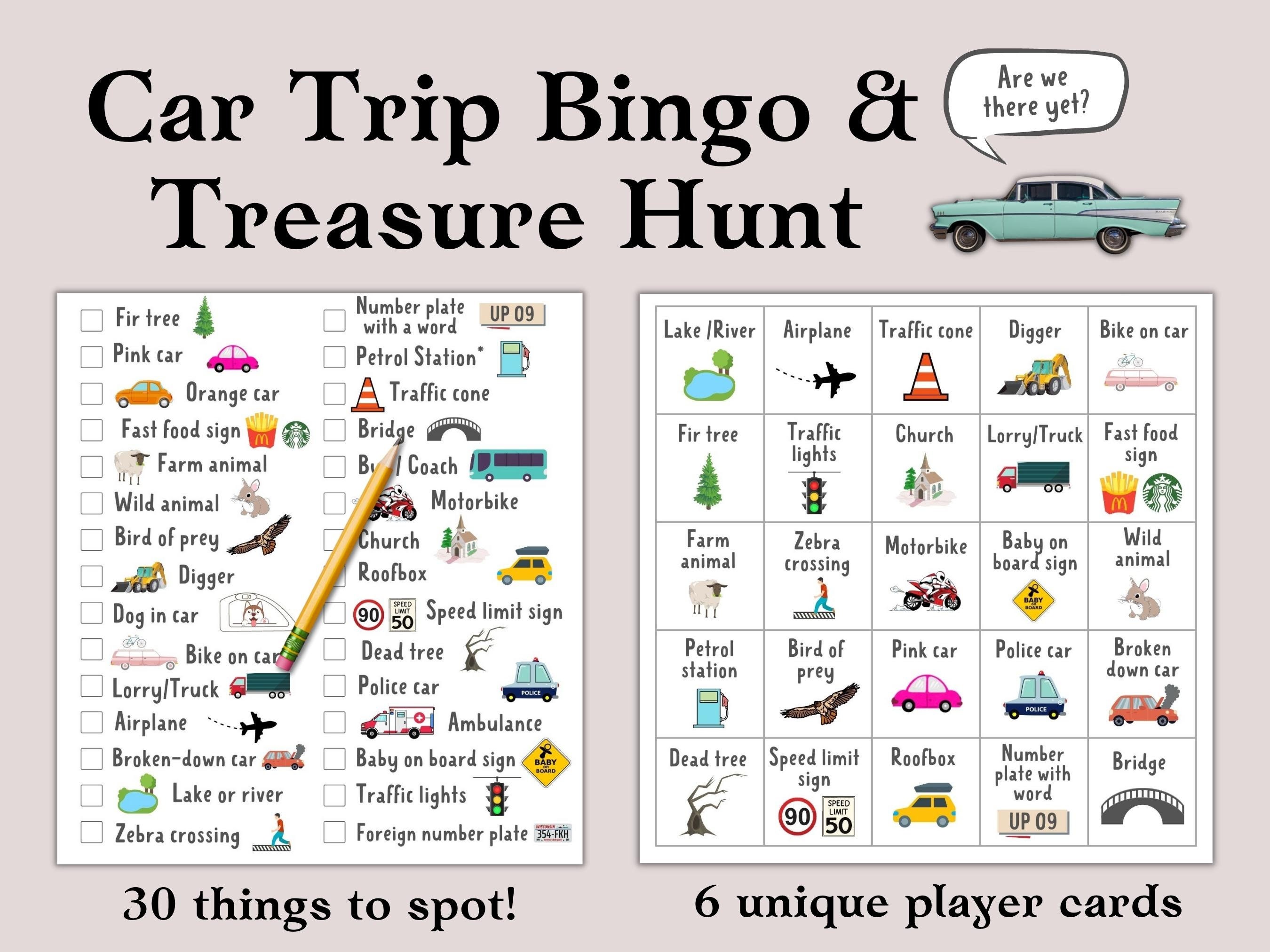 Car Bingo: road trip activities for kids - road trip games - travel games  for kids ages 4-12 - travel bingo (car bingo game for travel kids):  Henning, Olaf: 9798853612877: : Books