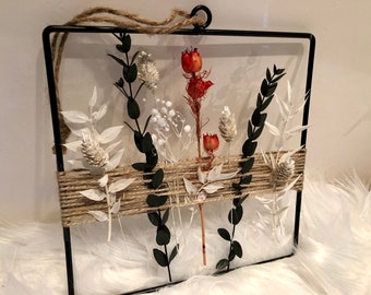 Dried flower wreath/ square/ souvenir/ gift