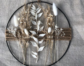 Dried flower wreath, dried flower hoop, gift, wedding, dried flowers