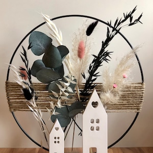 Dried flower wreath/standing ring/light house/wedding/gift image 1