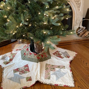 DIGITAL PATTERN: Fairhope Star Quilted Christmas Tree Skirt