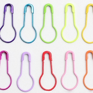 30 marcadores de punto de metal con forma de bombilla: artículos para tejer a crochet