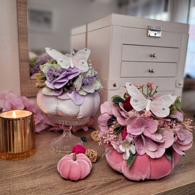 Elegant White Velvet Spring Pumpkin Festive Holiday Decor White Pumpkin ...