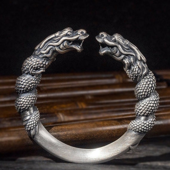 Buy Dragon Head Double Bracelet Cremation Urn Online in India - Etsy