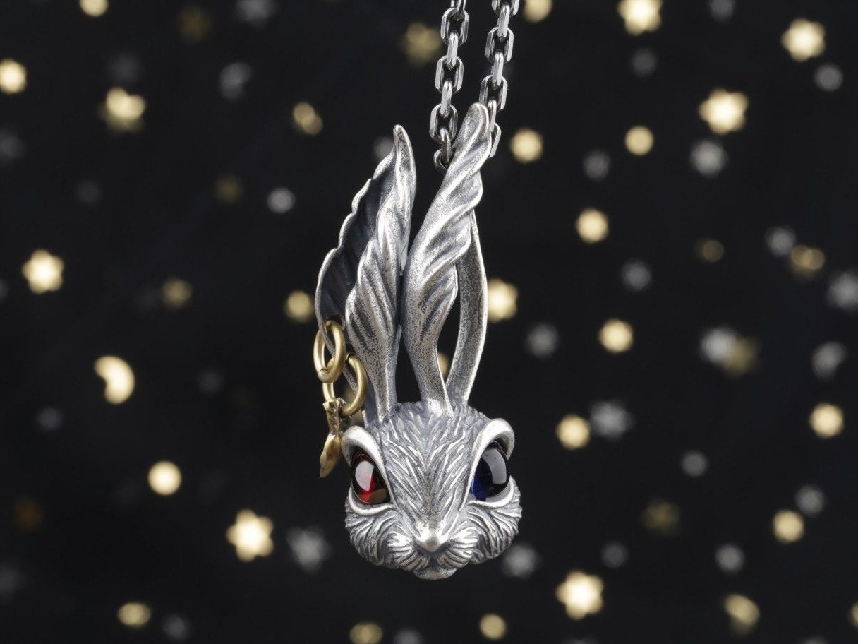 Louis Vuitton M00921 LV Rabbit Pendant, Silver, One Size