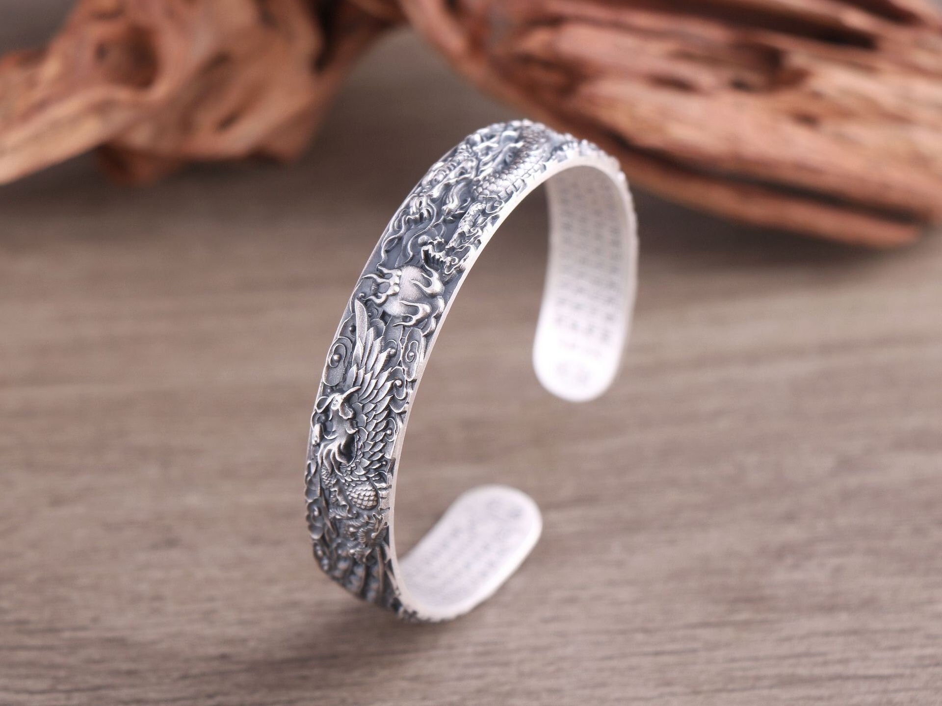 Elegant Phoenix 999 Stamp Silver Cuff Sterling Silver Bangle Bracelets For  Women Fashionable Party And Holiday Gift Inte22 From Interpretery, $11.25