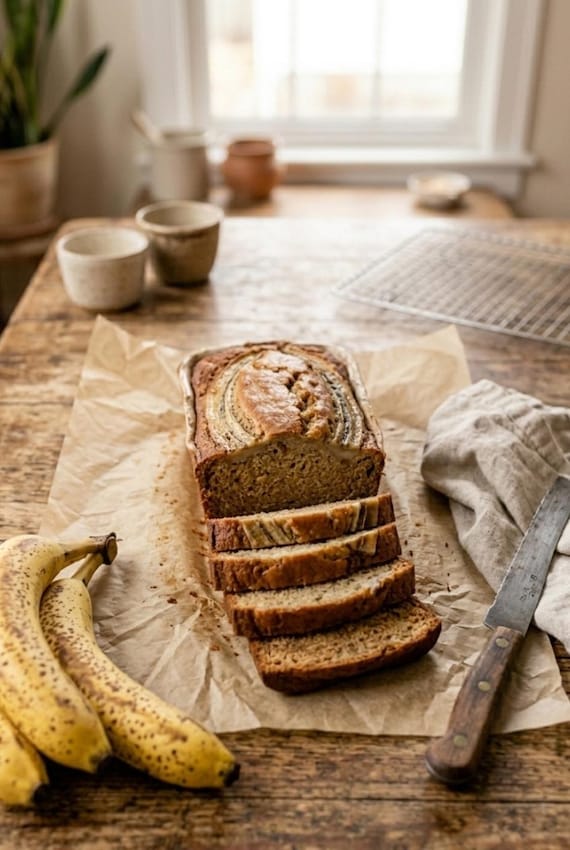 Moist Banana Bread Recipe | Easy Homemade Classic Loaf PDF Download