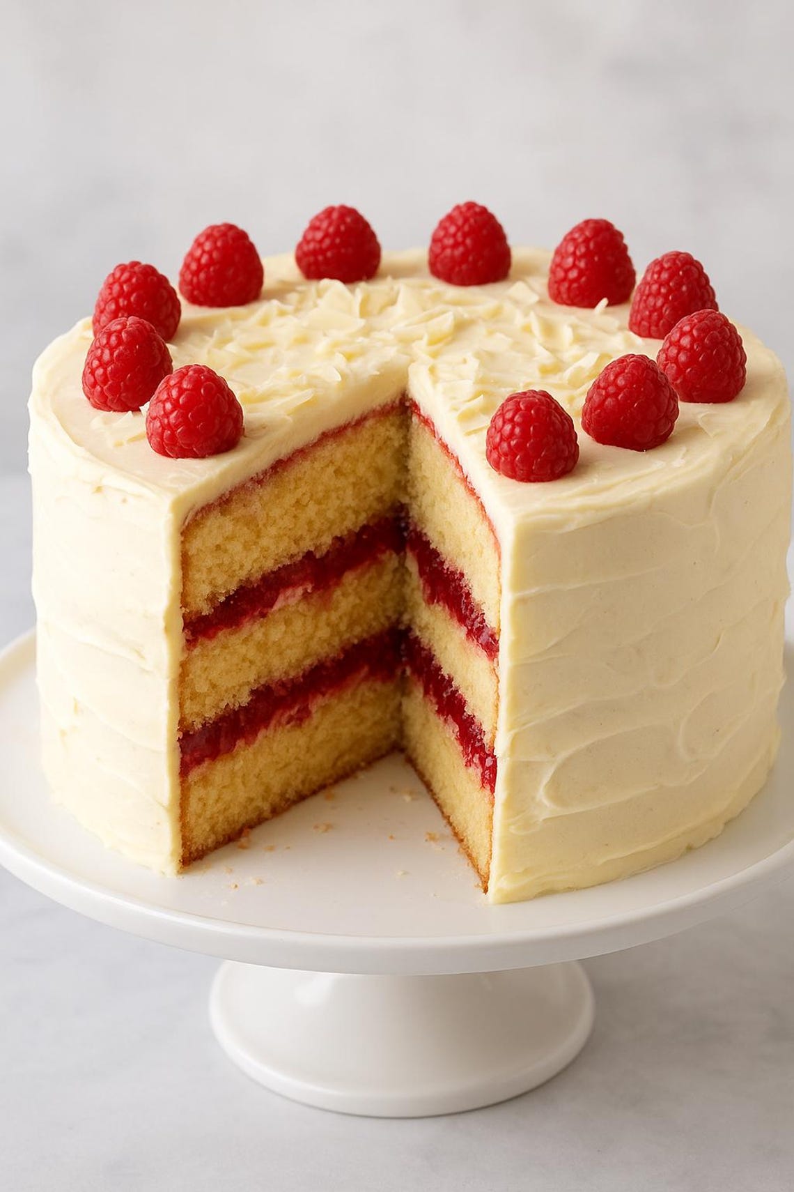 Layered Raspberry Dream White Chocolate Raspberry Dream Cake Recipe | Layered Dessert | Digital ...