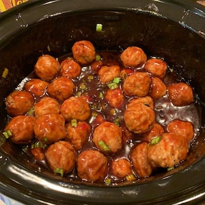 Receita deliciosa e caseira de almôndegas com geléia de uva e pimentão - Receita fácil - Receita de família l Download digital de receita, arquivo PDF, download de receita