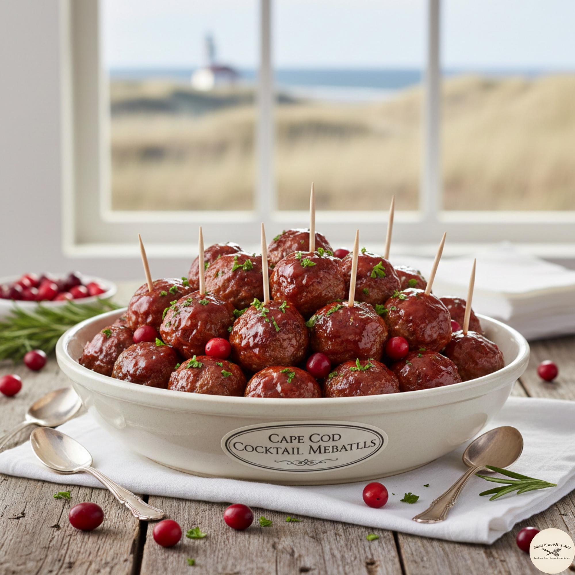 Meatball Color Cod Roe Cape Cod Cocktail Meatballs Recipe | Cranberry Glazed Party | Easy ...