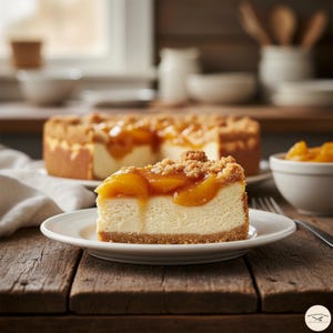 Peach Cobbler Cheesecake Recipe PDF – Easy Homemade Southern Dessert Digital Download image 1