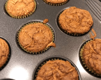 La mejor receta para muffins de manzana y nueces esponjosos gigantes, receta de descarga digital, archivo PDF, descarga de recetas